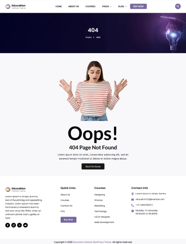 Education 404 Page