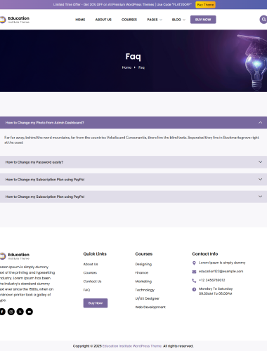 Education FAQ Page