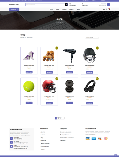 Ecommerce Shop Page
