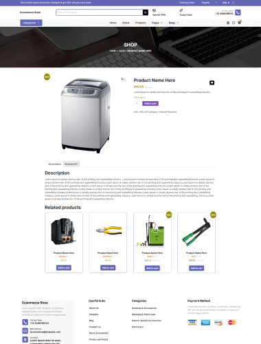 Single Product Page