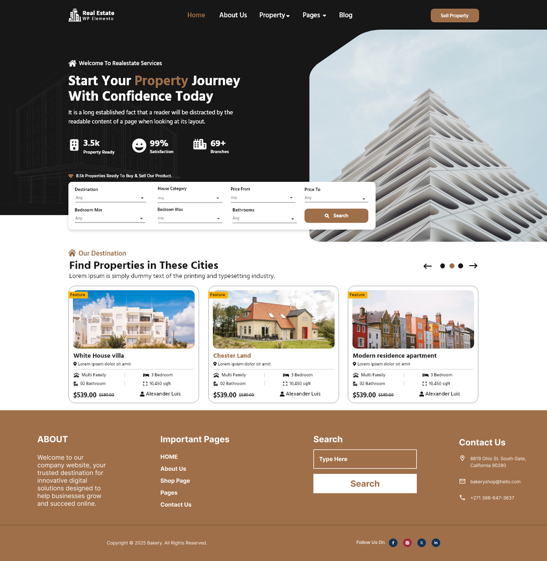 Free Real Estate WordPress Theme