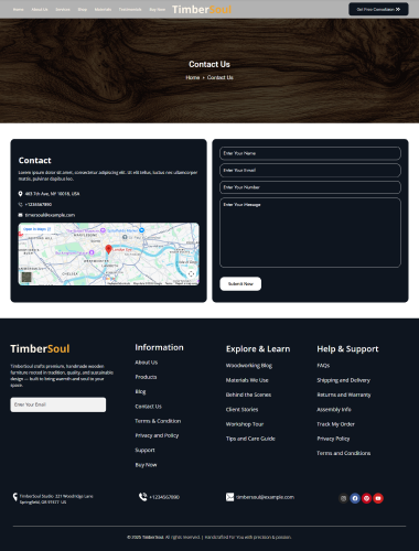 Interior Contact Us Page