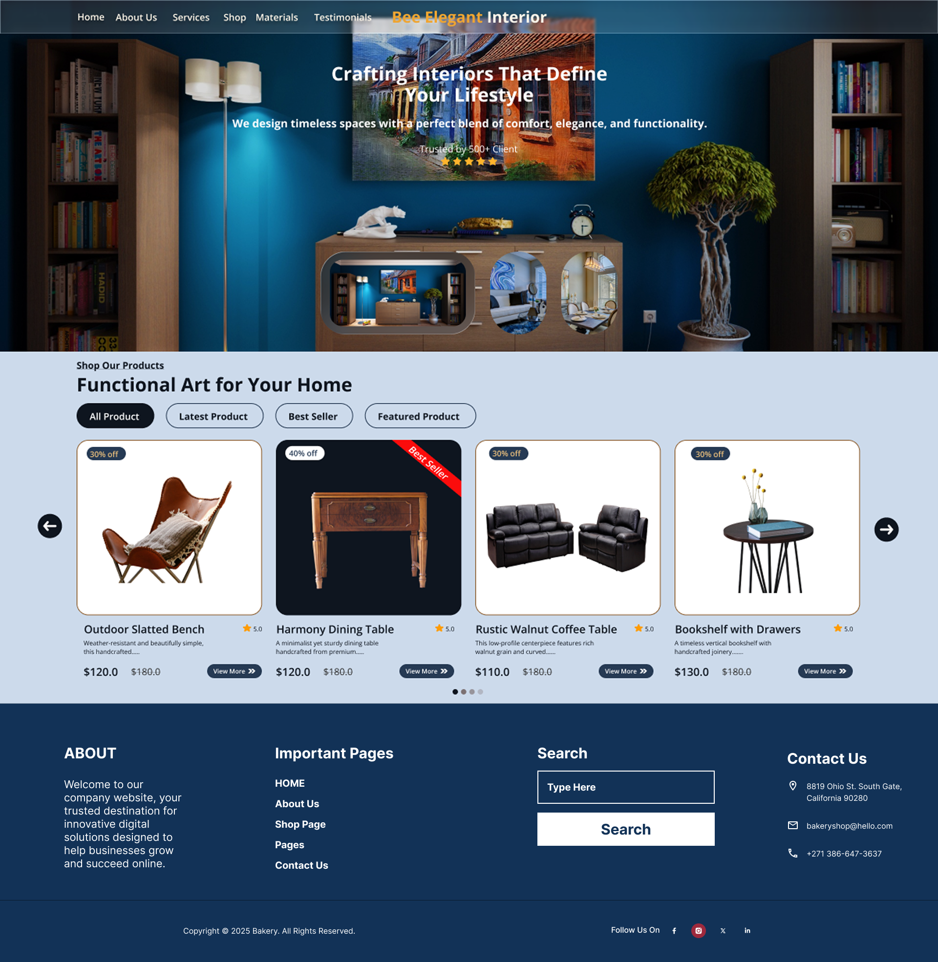 Free Interior Wordpress Theme
